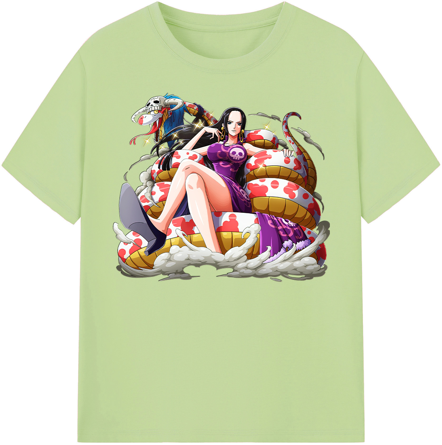 ワンピース ボア・ハンコック ONE PIECE Boa·Hancock 綿100％半袖Tシャツ（フロントプリント）